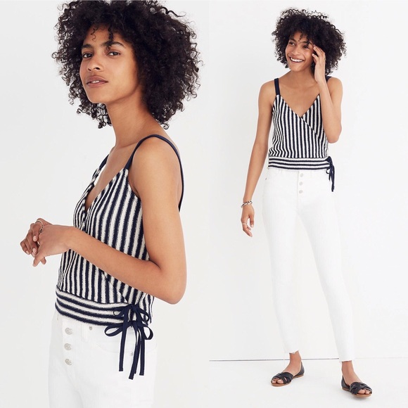 Madewell Tops - Madewell Finale Tank in Navy Stripe NWOT